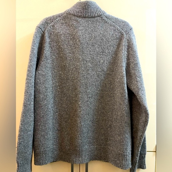 Club Monaco Sweater Mens XL Cardigan Grey Thick Wool Size L/G - Picture 3 of 5